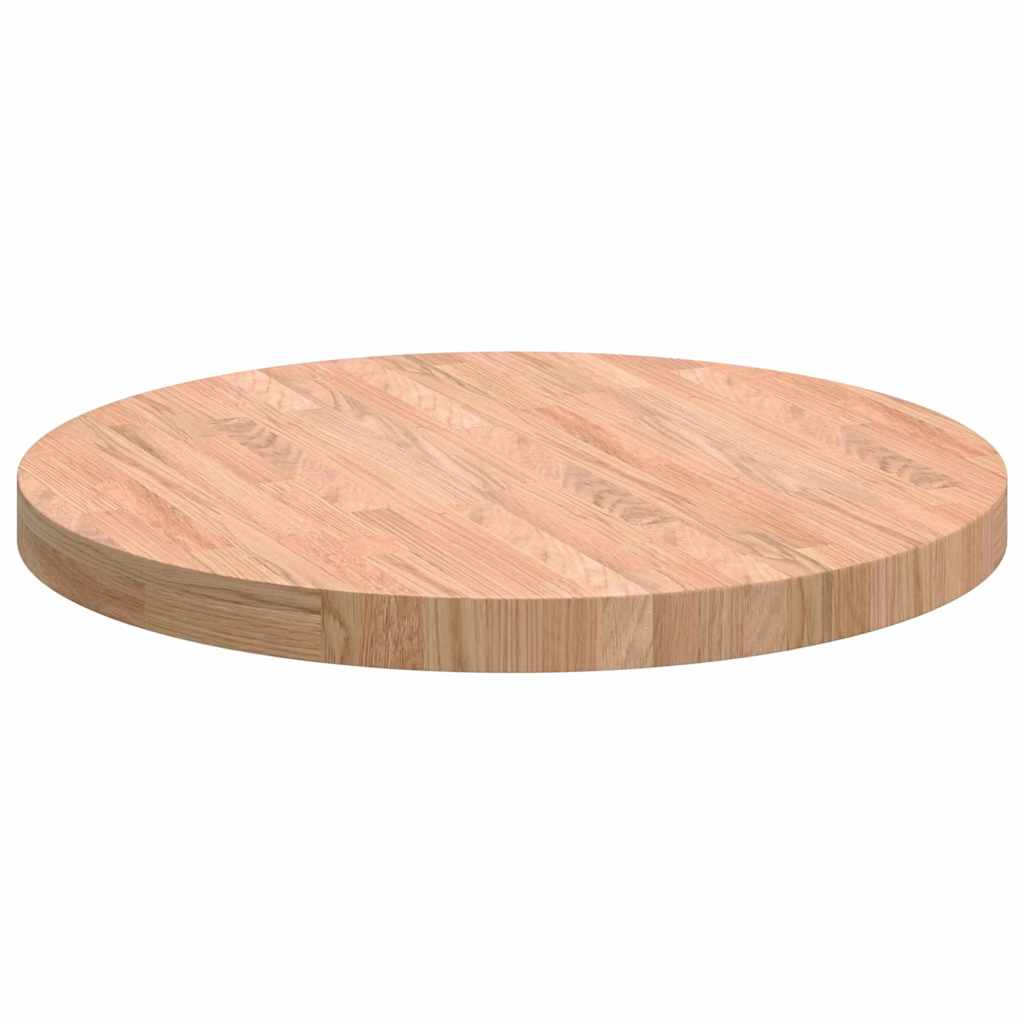Bordplate Annet Lysebrun Ø 60 x 4 cm Solid eik
