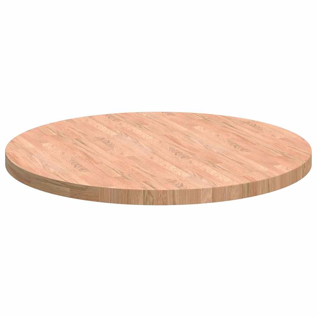 Bordplate Annet Lysebrun Ø 90 x 4 cm Solid eik