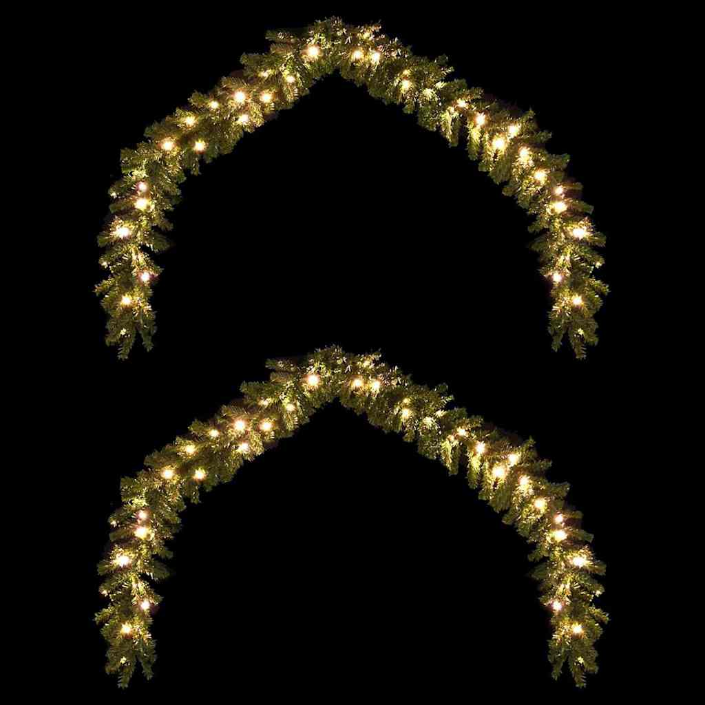 Julekrans med 600 LED 2 pcs grønn PVC