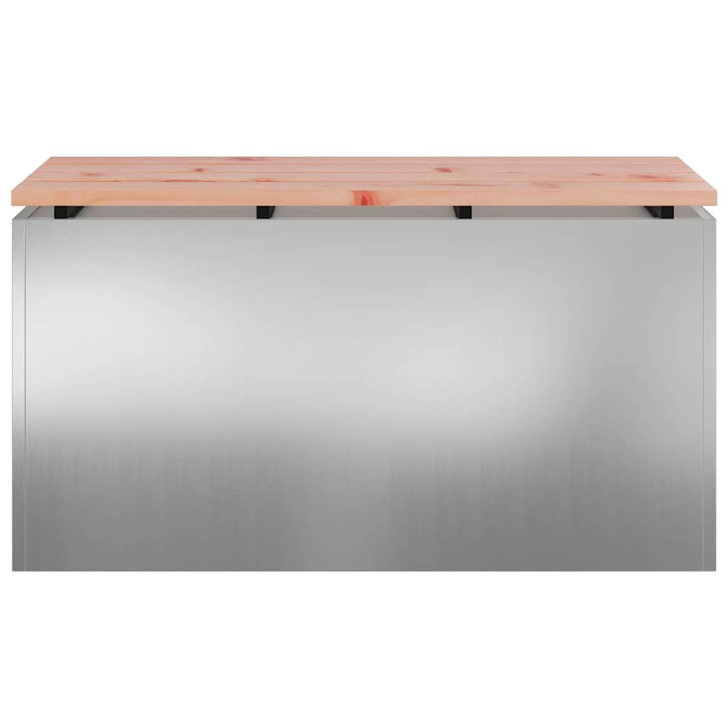 Hagebenk sølv 80 x 40 x 43 cm Galvanisert stål