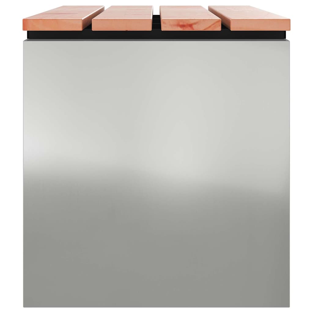 Hagebenk sølv 100 x 40 x 43 cm Galvanisert stål