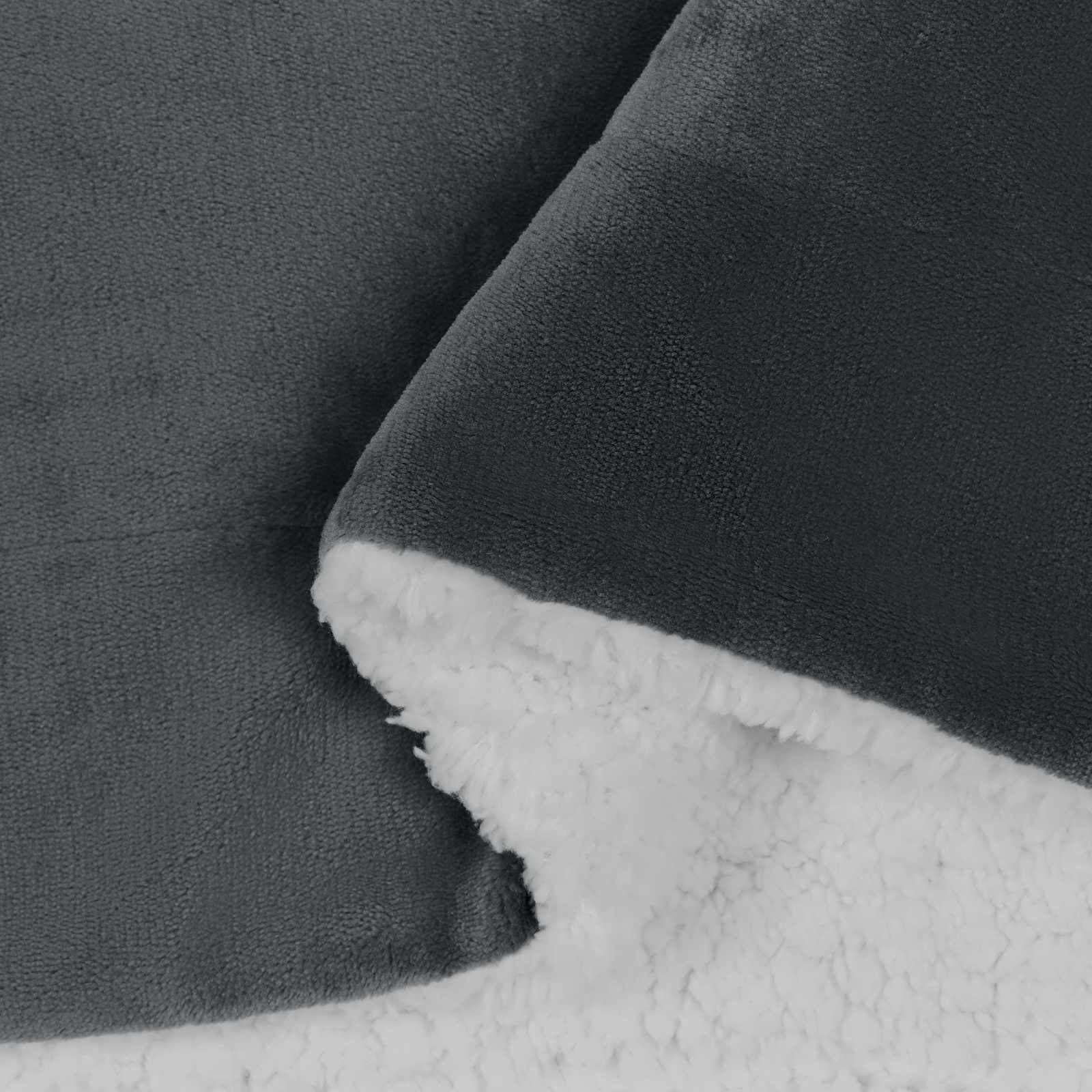 Kastteppe Mørkegrå 150 x 200 cm Fleece