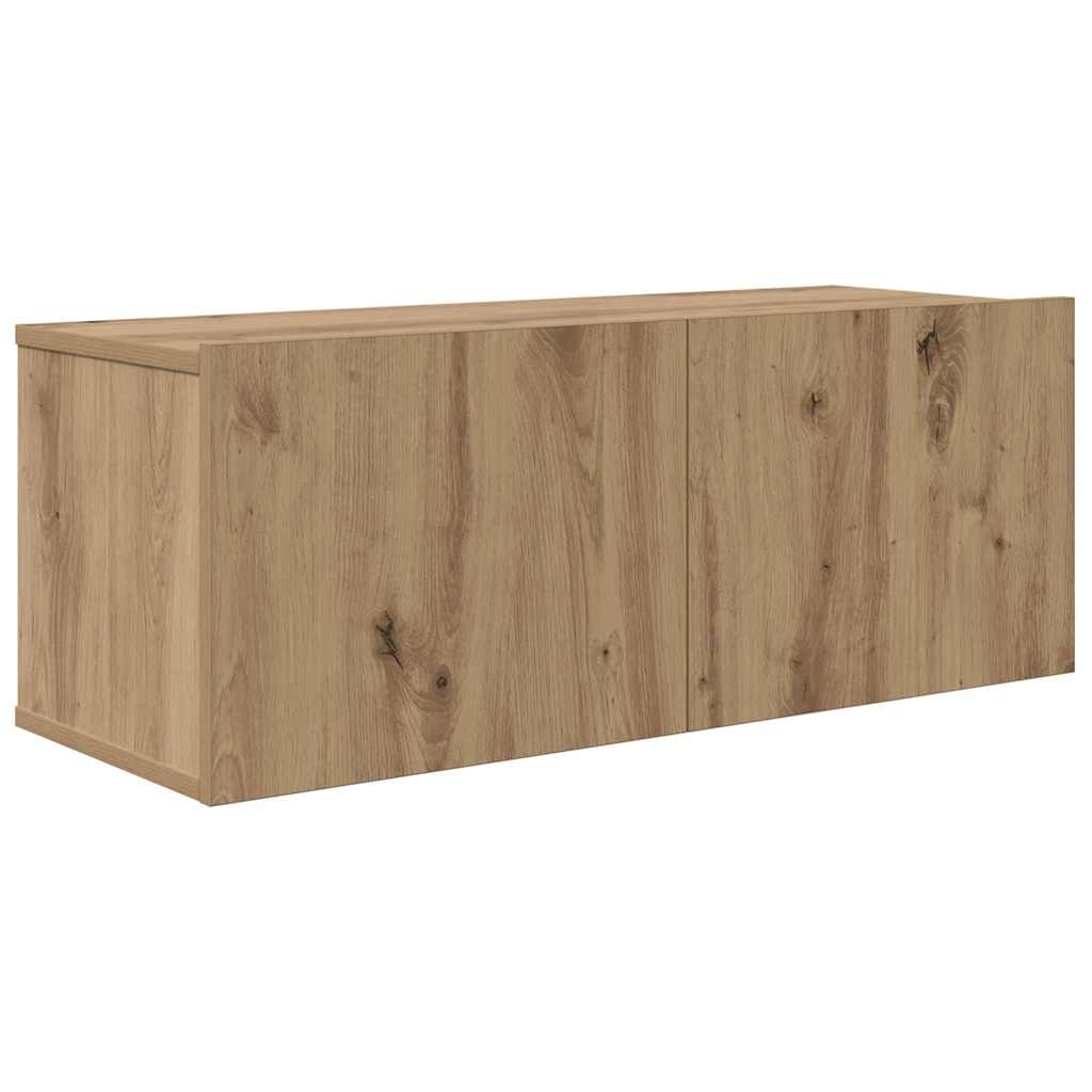 TV-benk sett med hylle 5 pcs artisan eik 80 x 30 x 30 cm Medium