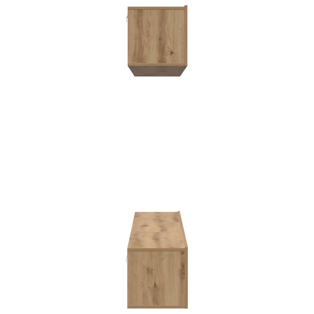 TV-benk sett med hylle 5 pcs artisan eik 80 x 30 x 30 cm Medium