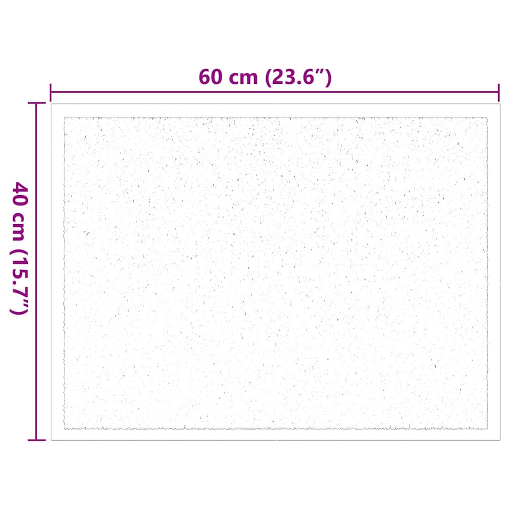 Dørmatte Svart 40 x 60 cm Teddy-stoff