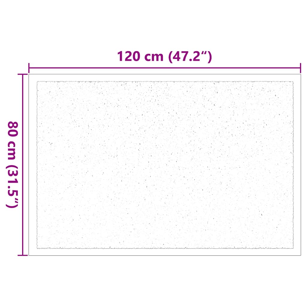 Dørmatte Bordeaux 80 x 120 cm Teddy-stoff