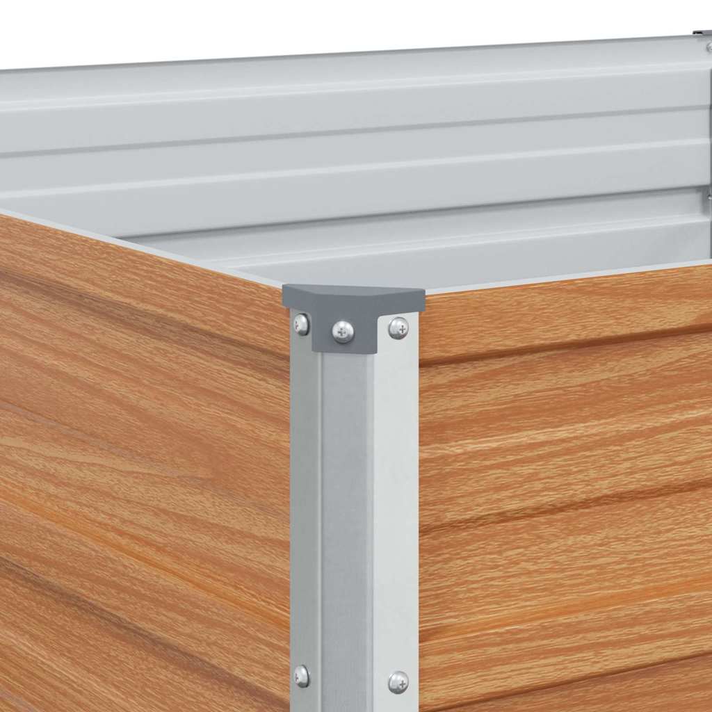 Høybed Lys Brun 160 x 80 x 77 cm Galvanisert Stål