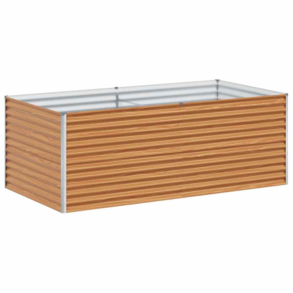 Høybed Lys Brun 195 x 100 x 68 cm Galvanisert Stål