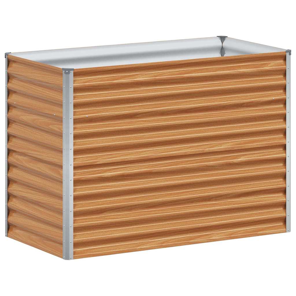 Høybed Lys Brun 98 x 50 x 68 cm Galvanisert Stål