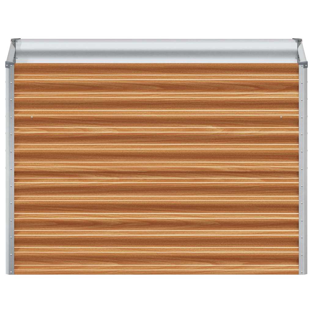 Høybed Lys Brun 98 x 50 x 68 cm Galvanisert Stål