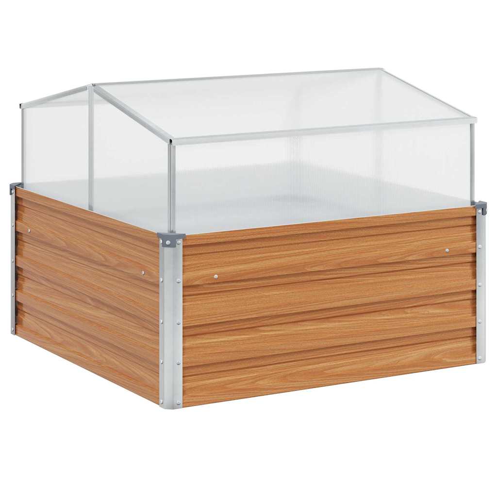 Hageplanter med drivhus Lys Brun 100 x 100 x 77 cm