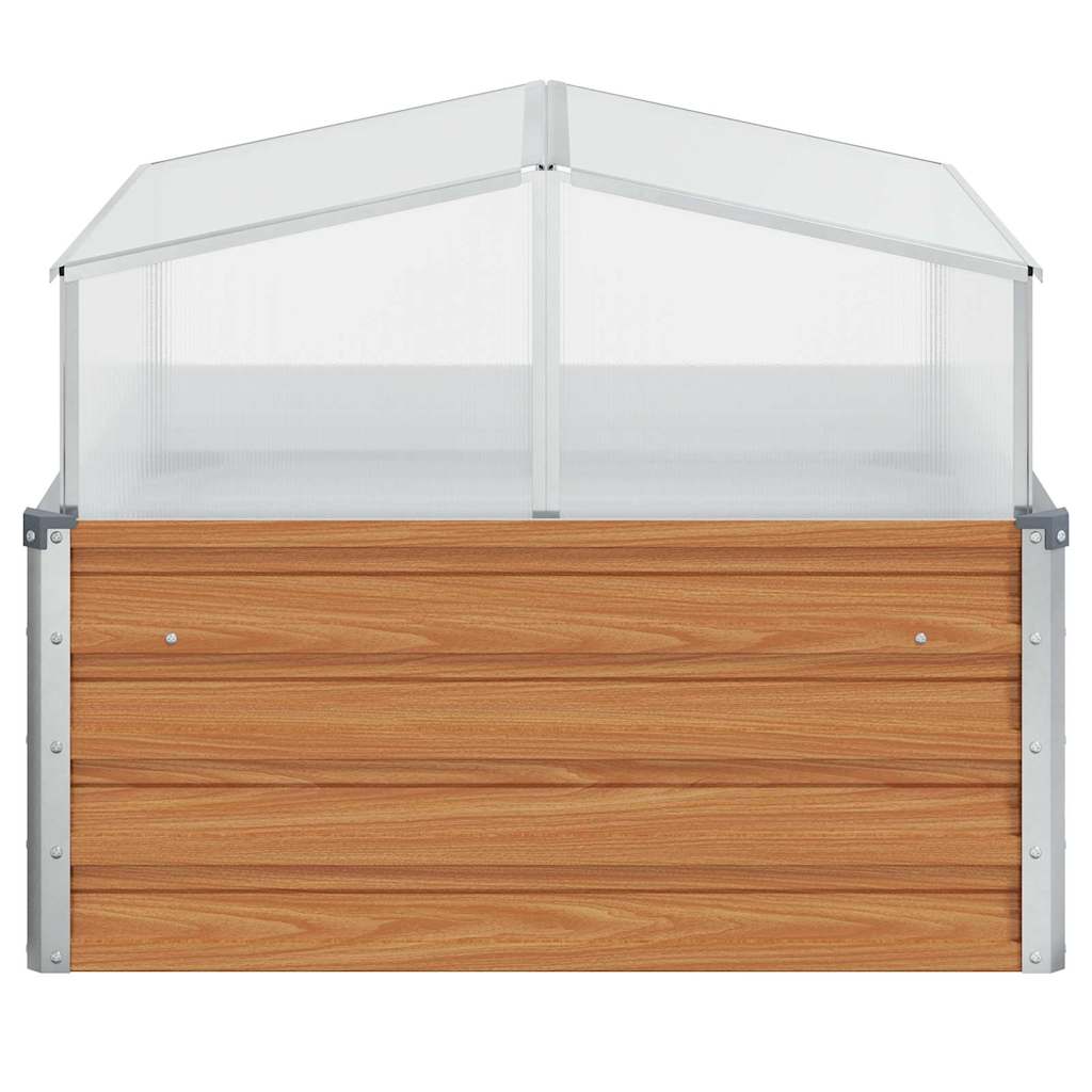 Hageplanter med drivhus Lys Brun 100 x 100 x 77 cm