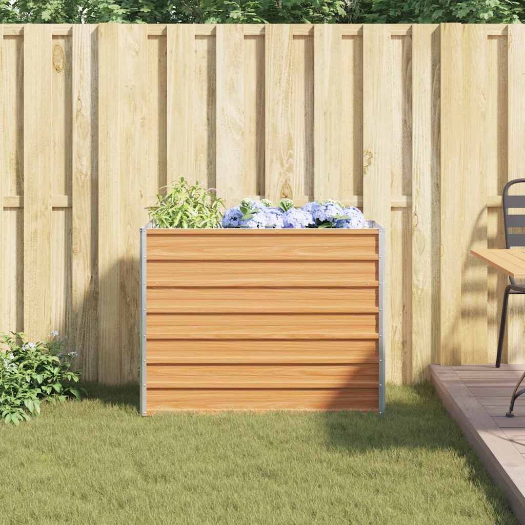 Høybed Lys Brun 100 x 40 x 77 cm Galvanisert Stål