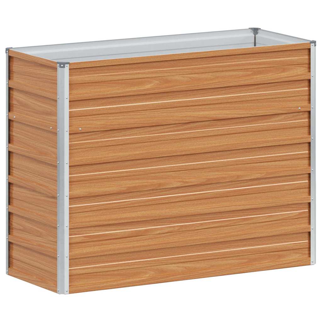 Høybed Lys Brun 100 x 40 x 77 cm Galvanisert Stål