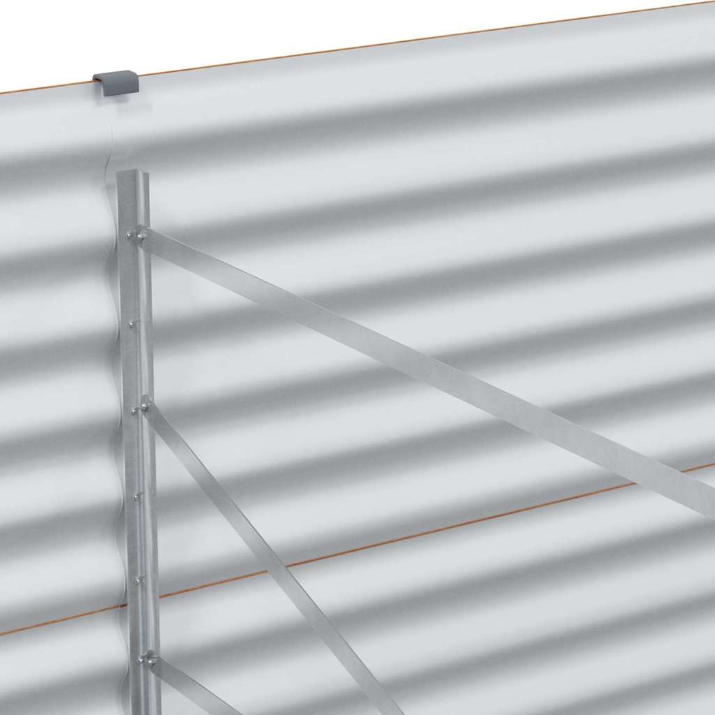 Høybed Lys Brun 390 x 100 x 68 cm Galvanisert Stål