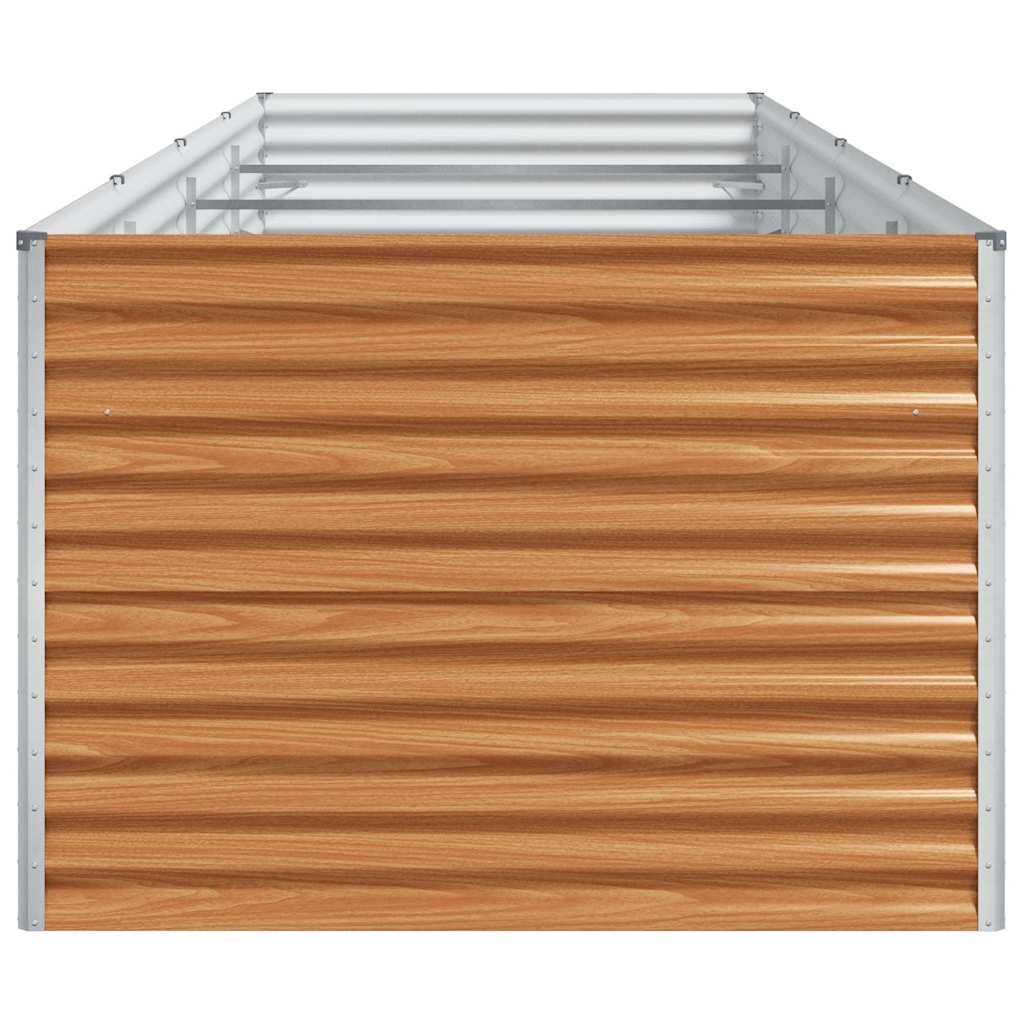 Høybed Lys Brun 390 x 100 x 68 cm Galvanisert Stål