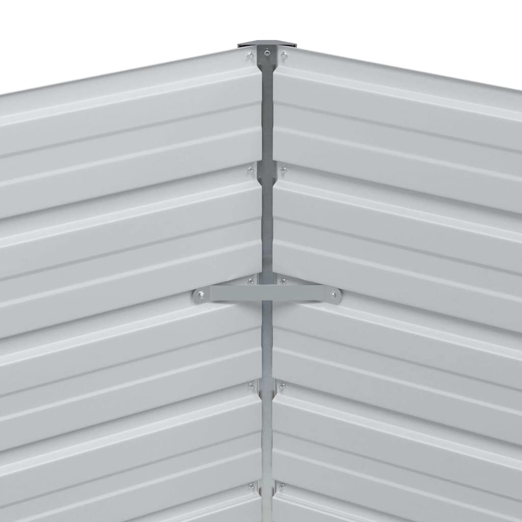 Hevet Hagebed Lys Brun 129 x 129 x 77 cm Galvanisert Stål