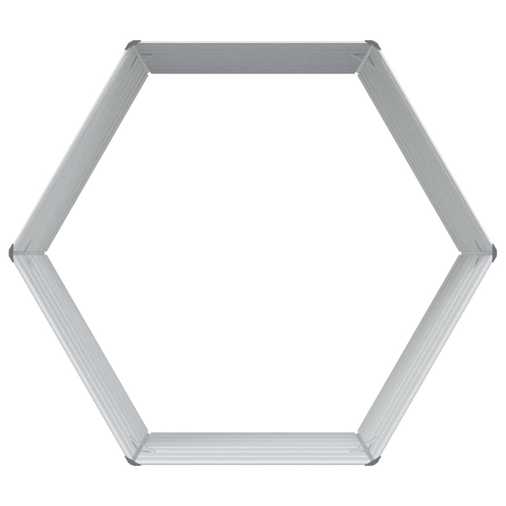 Hevet Hagebed Lys Brun 129 x 129 x 77 cm Galvanisert Stål