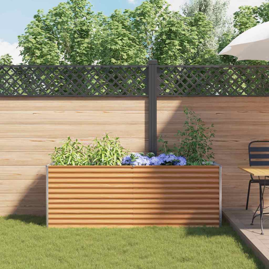 Høybed Lys Brun 195 x 50 x 68 cm Galvanisert Stål