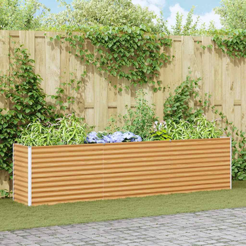 Høybed Lys Brun 290 x 50 x 68 cm Galvanisert Stål