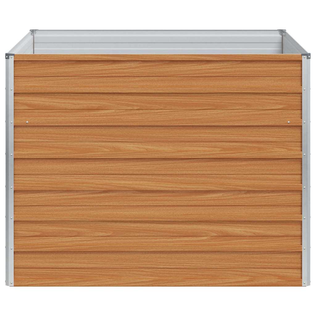 Høybed Lys Brun 100 x 100 x 77 cm Galvanisert Stål