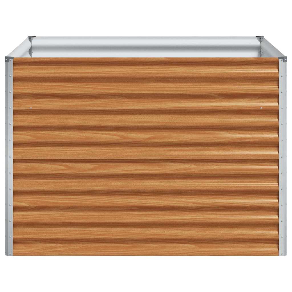 Høybed Lys Brun 98 x 100 x 68 cm Galvanisert Stål