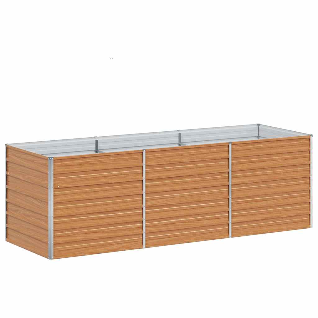 Høybed Lys Brun 240 x 80 x 77 cm Galvanisert Stål