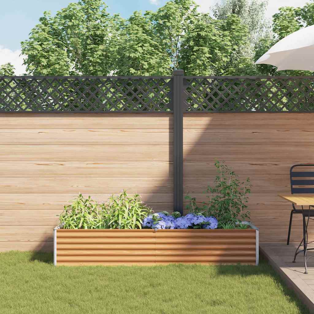 Høybed Lys Brun 195 x 50 x 36 cm Galvanisert Stål