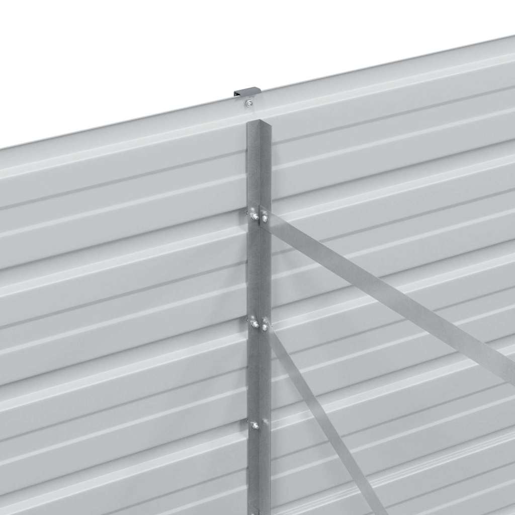 Høybed Lys Brun 320 x 80 x 77 cm Galvanisert Stål