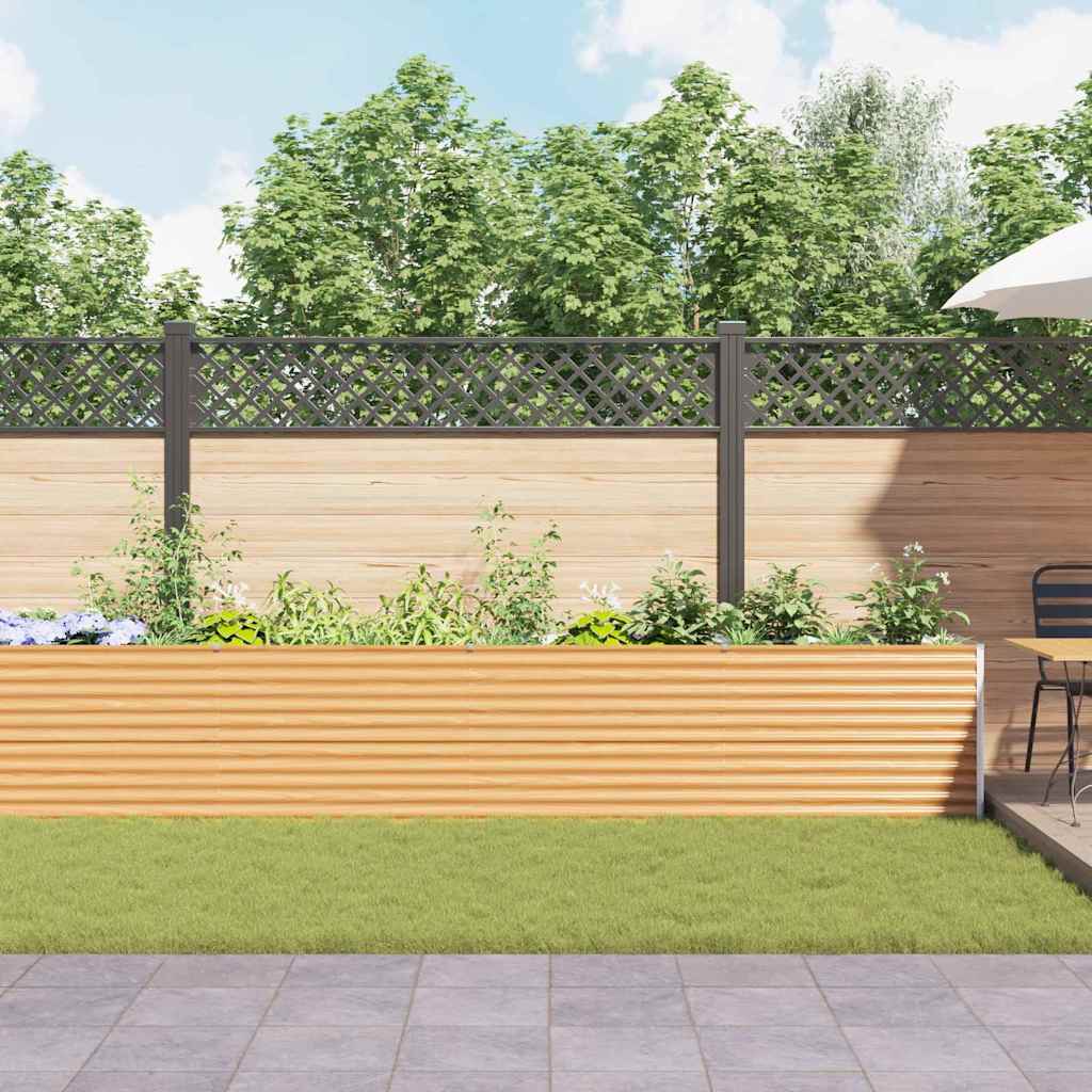 Høybed Lys Brun 582 x 50 x 68 cm Galvanisert Stål