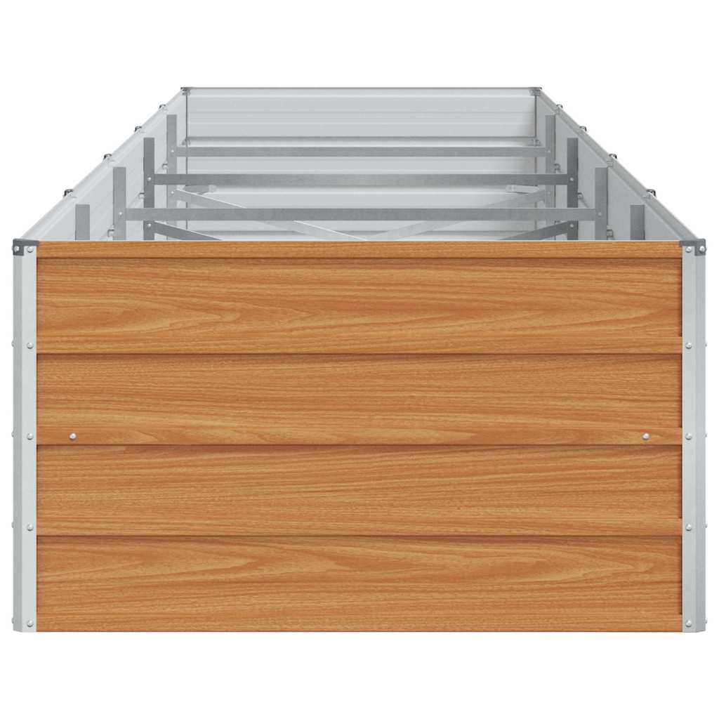 Høybed Lys Brun 400 x 80 x 45 cm Galvanisert Stål