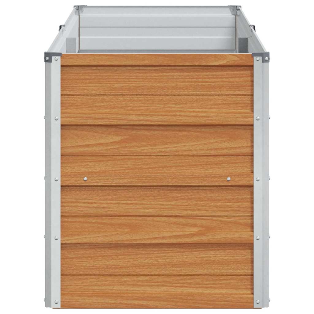 Høybed Lys Brun 160 x 40 x 45 cm Galvanisert Stål