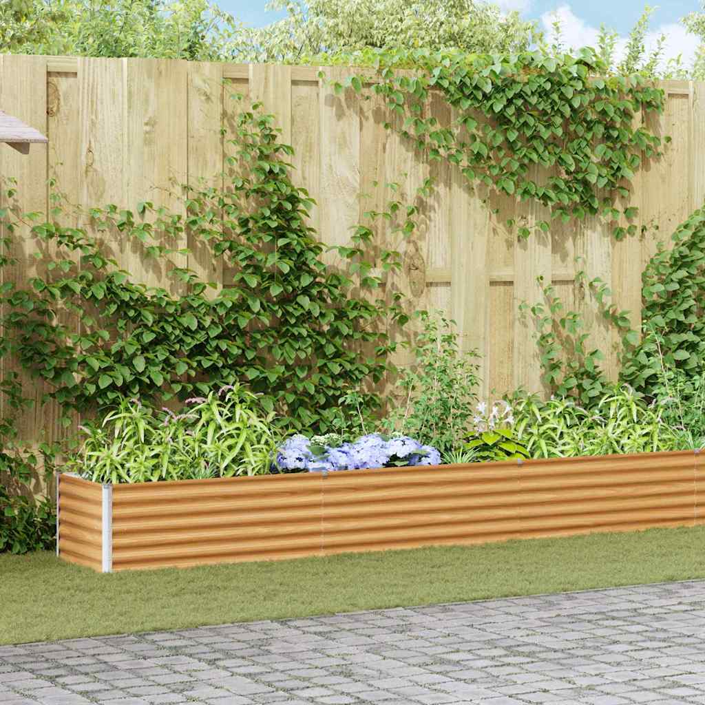 Høybed Lys Brun 970 x 50 x 36 cm Galvanisert Stål