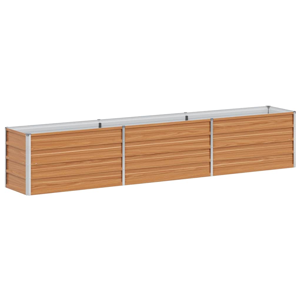 Høybed Lys Brun 240 x 40 x 45 cm Galvanisert Stål