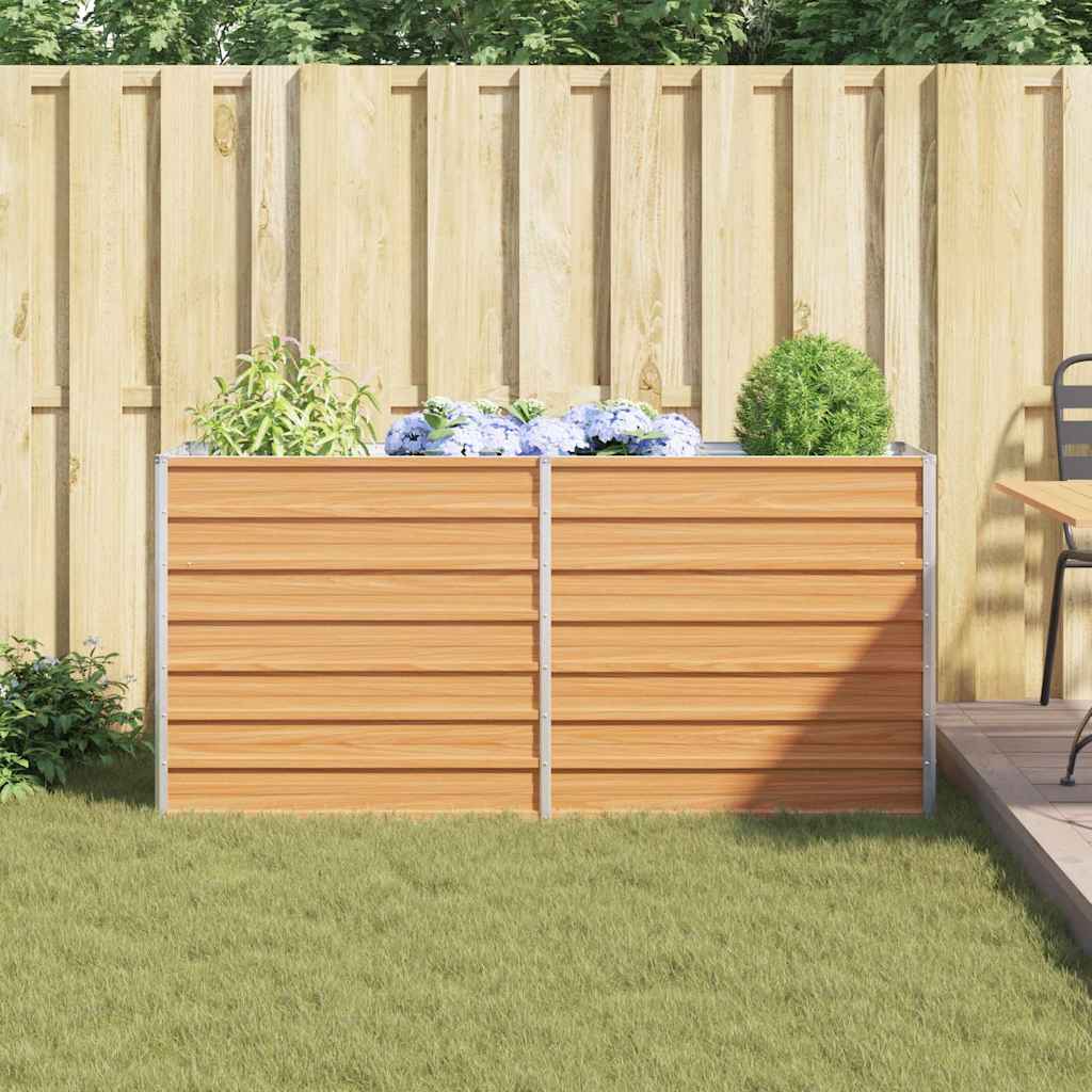 Høybed Lys Brun 160 x 40 x 77 cm Galvanisert Stål