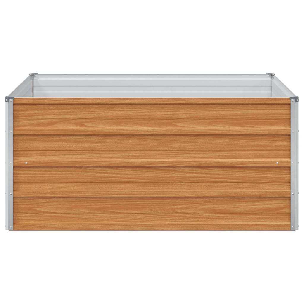 Høybed Lys Brun 100 x 100 x 45 cm Galvanisert Stål