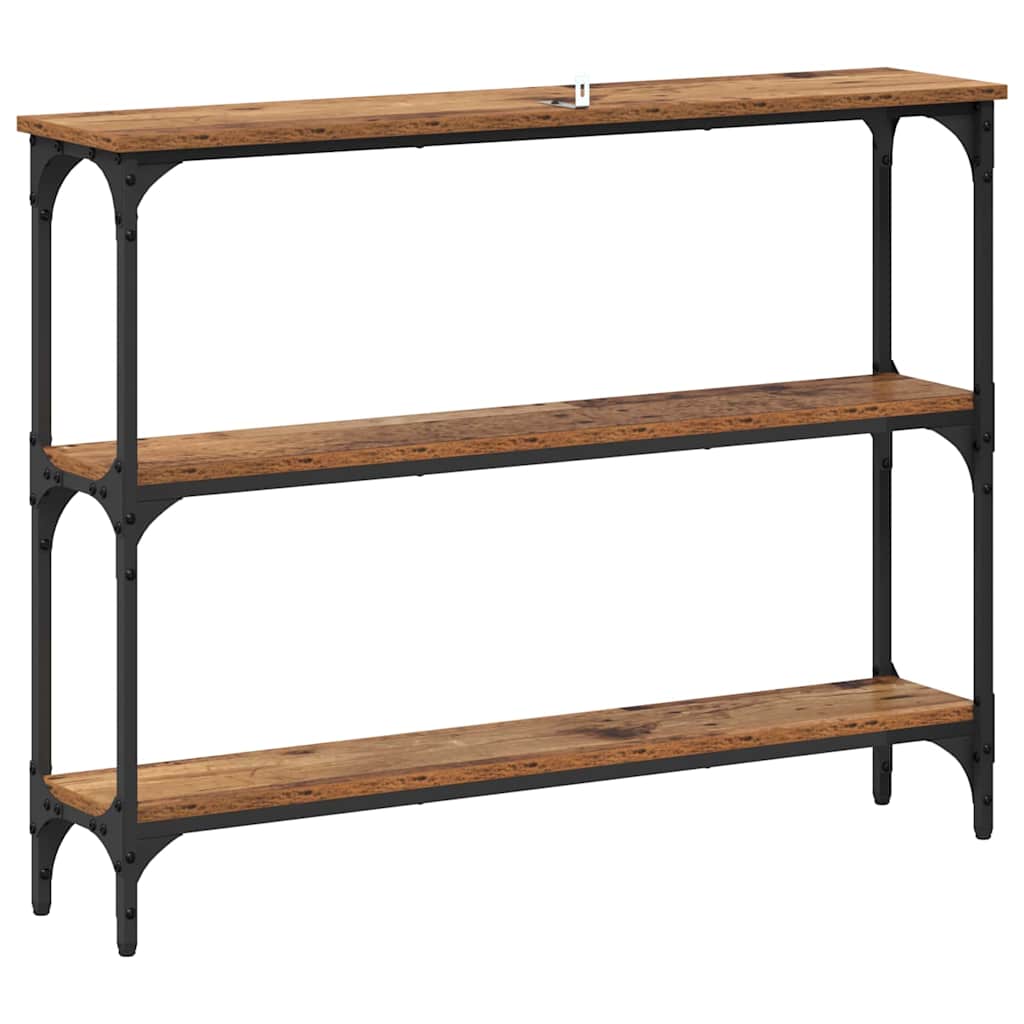 Konsollbord Gammelt tre 100 x 22.5 x 75 cm Konstruert tre
