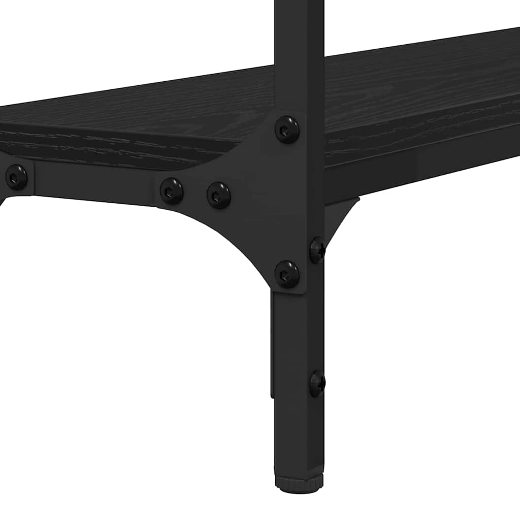 Konsollbord Svart eik 100 x 22.5 x 75 cm Konstruert tre