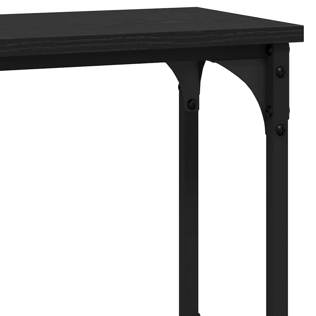 Konsollbord Svart eik 100 x 22.5 x 75 cm Konstruert tre