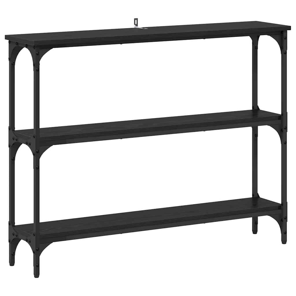 Konsollbord Svart eik 100 x 22.5 x 75 cm Konstruert tre