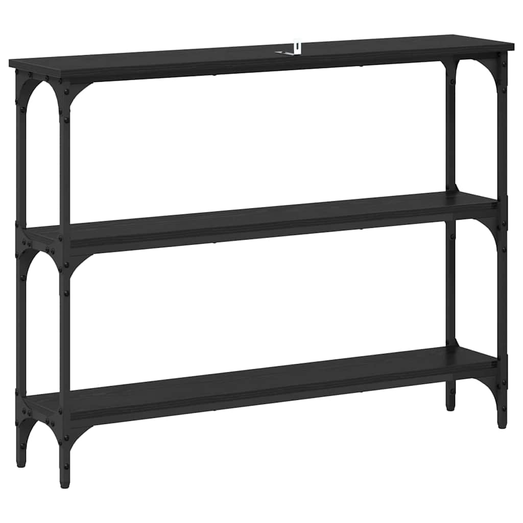 Konsollbord Svart eik 100 x 22.5 x 75 cm Konstruert tre