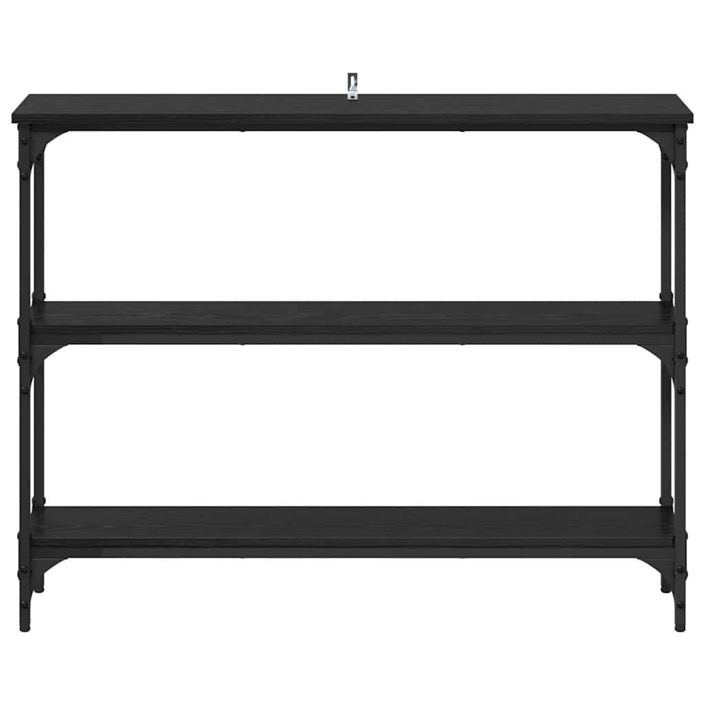 Konsollbord Svart eik 100 x 22.5 x 75 cm Konstruert tre