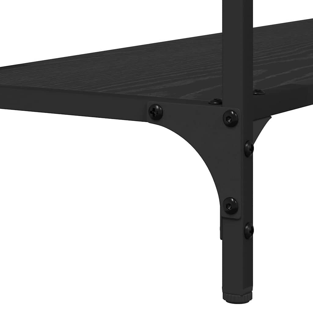 Konsollbord Svart eik 101 x 30.5 x 75 cm Konstruert tre