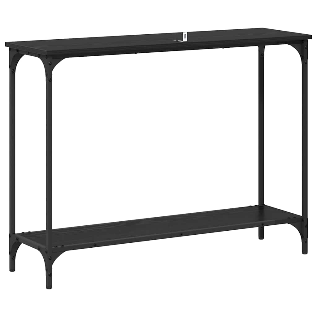 Konsollbord Svart eik 101 x 30.5 x 75 cm Konstruert tre
