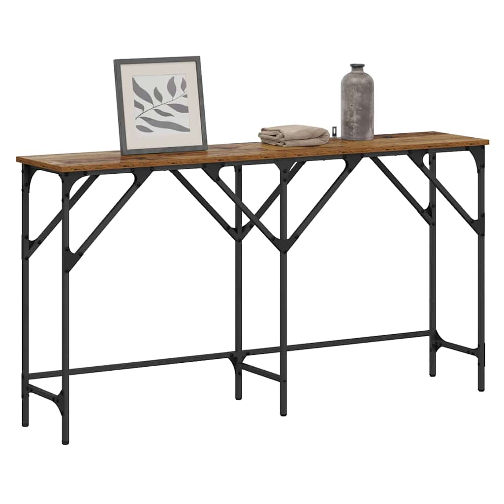 Konsollbord Gammelt tre 140 x 29 x 75 cm Konstruert tre