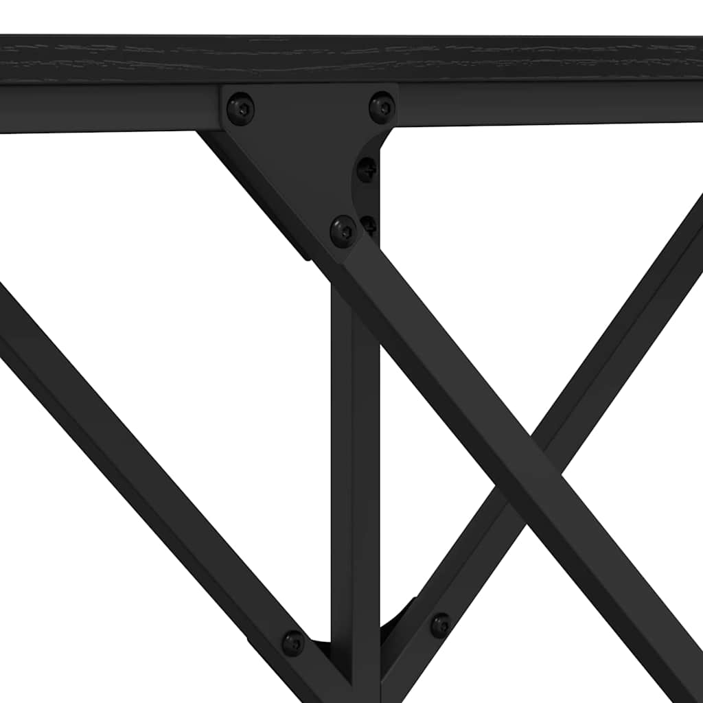 Konsollbord Svart eik 140 x 29 x 75 cm Konstruert tre