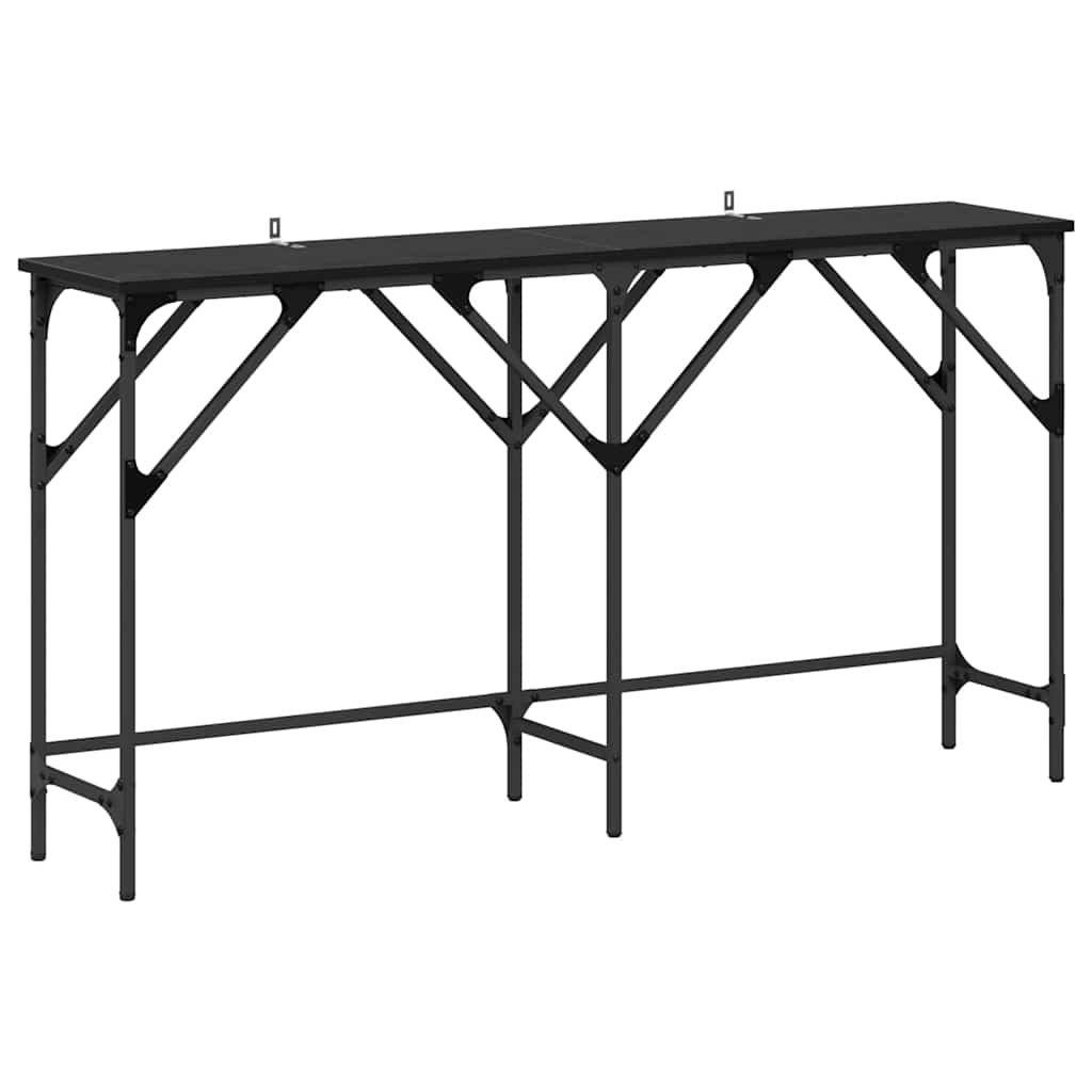 Konsollbord Svart eik 140 x 29 x 75 cm Konstruert tre