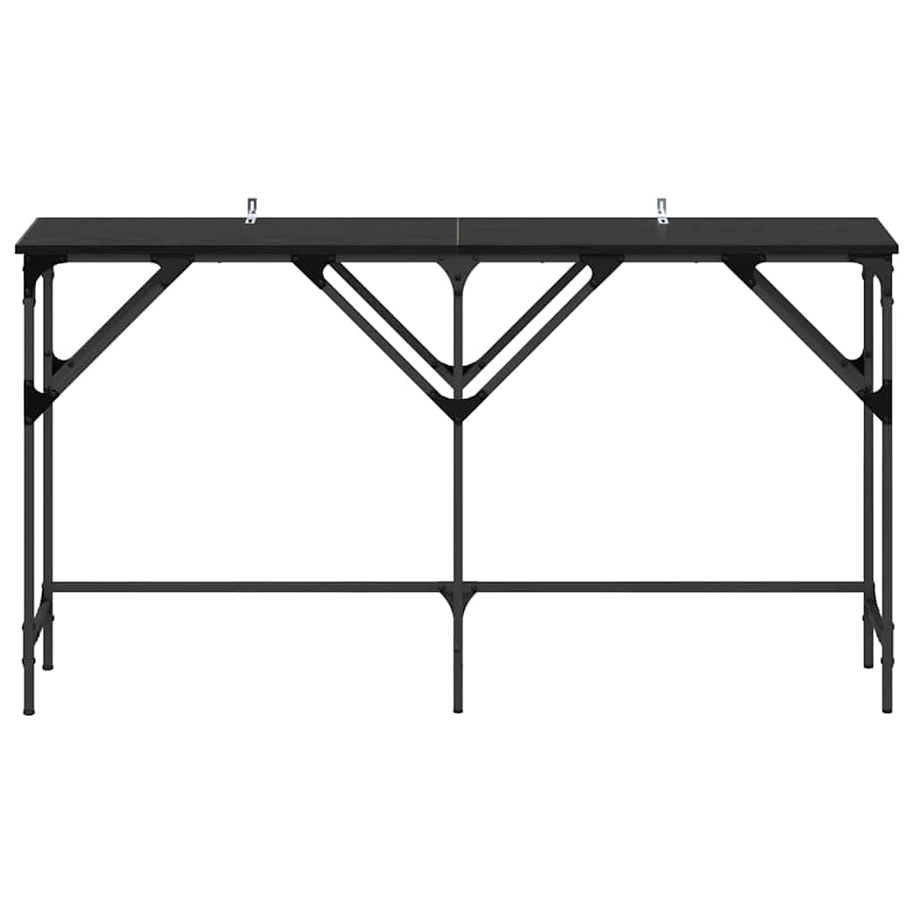 Konsollbord Svart eik 140 x 29 x 75 cm Konstruert tre