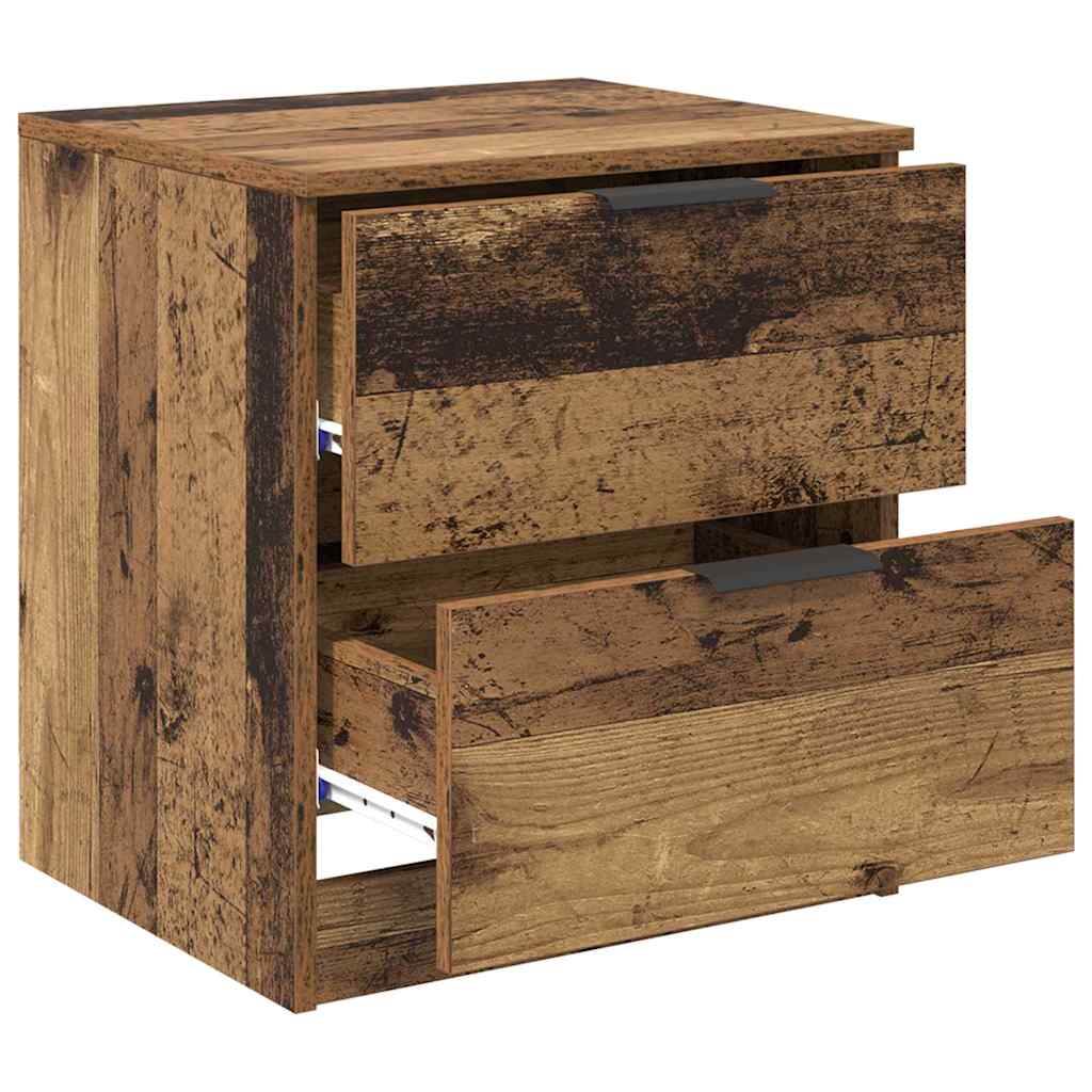 Nattbordskap 2 pcs Gammelt tre 45 x 39 x 50 cm Konstruert tre