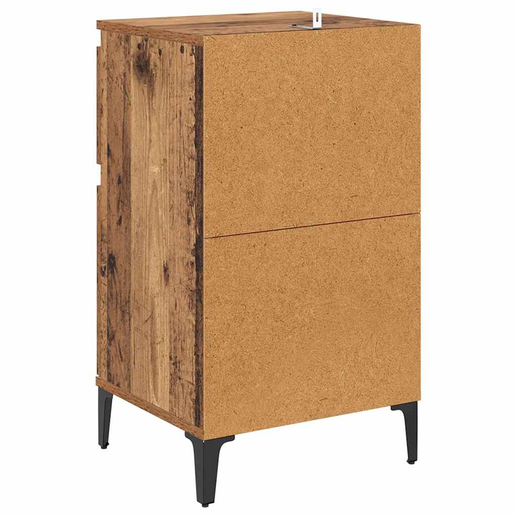 Nattbordskap 2 pcs Gammelt tre 40 x 35 x 70 cm Konstruert tre